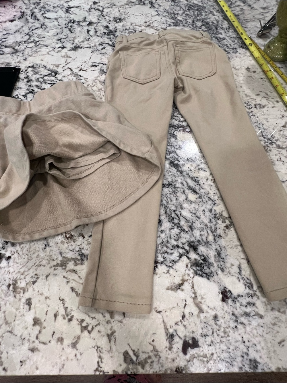 The Children's Place uniform Beige Stretch Skort and leggings